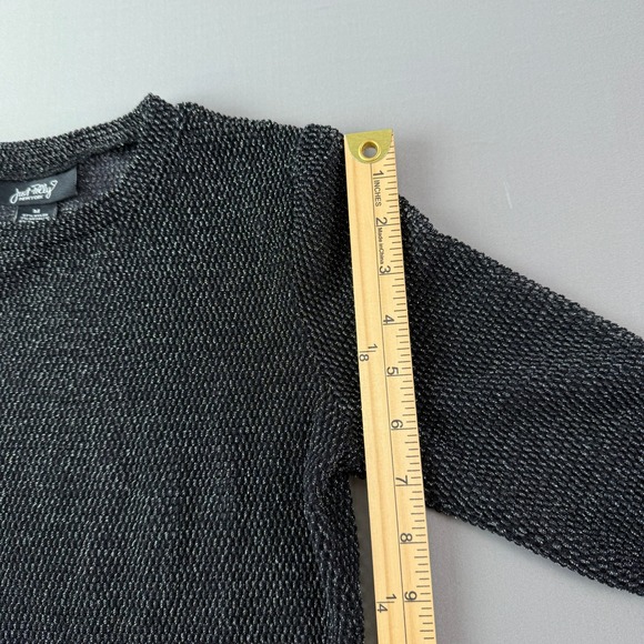 Just Polly Black Glitter Mesh Crop Top Whimsygoth Party Preppy Women's SizeM - Picture 12 of 14